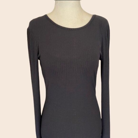 Calli the Label Long Sleeve Wide Ribbed Midi Bodycon Dress Size Small (AUS 10) - Picture 2 of 13